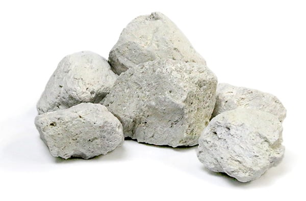 typical pumice stones from the Hess mine, before crushing and grading